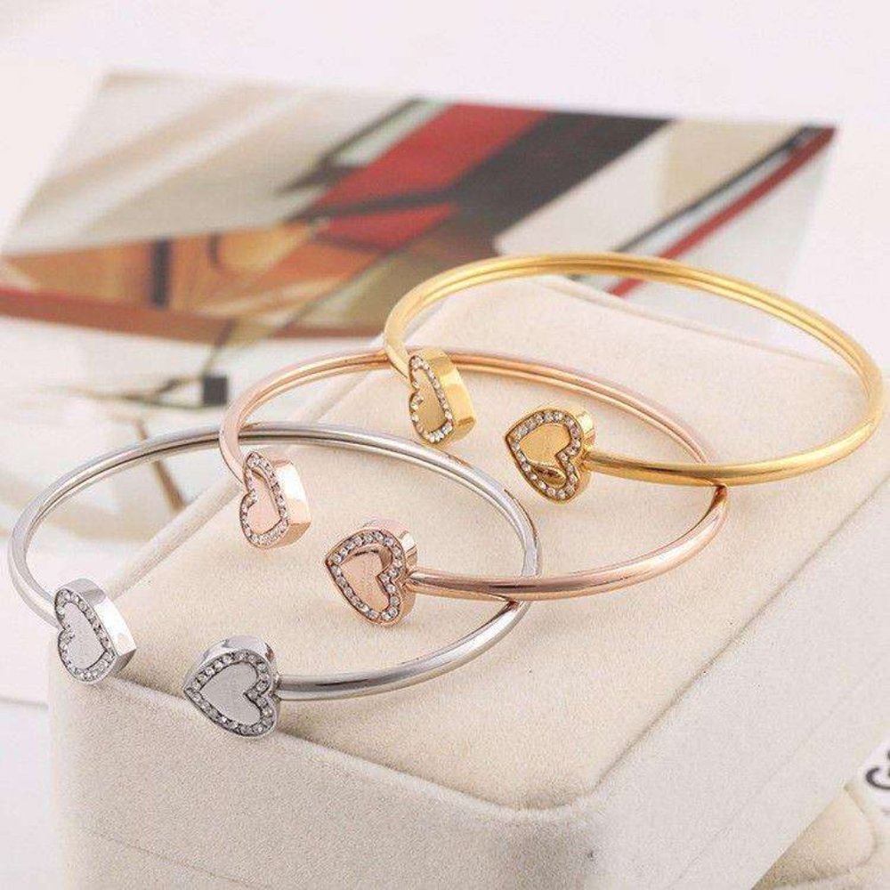 Michael Kors Silver Spring Sparkle Heart Cuff - Picture 6 of 7